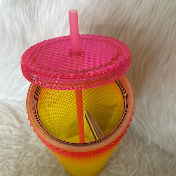 Starbucks Korea Summer Stud Pink/Yellow Tumbler BNWT - Picture 3 of 3